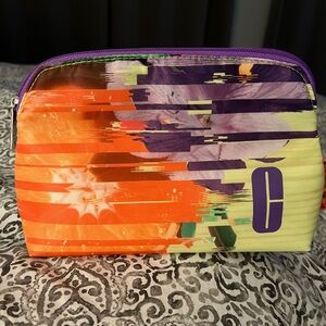 Clinique Cosmetic Bag with Color Strip Printed New